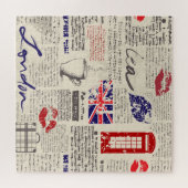 British newspaper pattern ジグソーパズル (横)