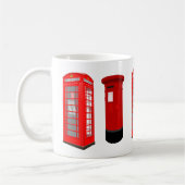 British Phone Booth & Post Box Mug コーヒーマグカップ (左)