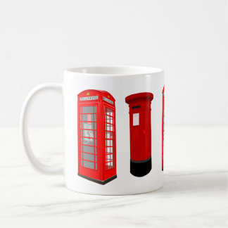 British Phone Booth & Post Box Mug コーヒーマグカップ