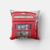 British Phone Box装飾用クッション，ロンドン クッション (正面)