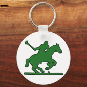 British Polo Sport Horse Player Silhouette Ponies キーホルダー (正面)