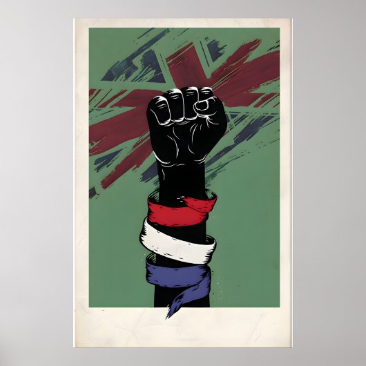 British Punk Rock Inspired Original Design Print ポスター (正面)