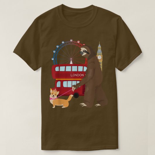 British Queens Platinum Jubilee 2022 Corgi Dog Slo Tシャツ (デザイン正面)