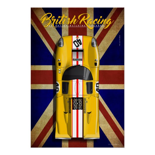British Racing Lola T70 MKIIIB No.40 ポスター (正面)