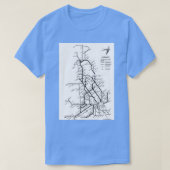 British Rail Intercity Carriage Map 1993 Tシャツ (デザイン正面)