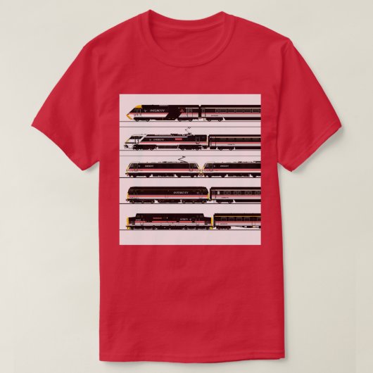 BRITISH RAIL INTERCITY TRAINS Tシャツ (デザイン正面)