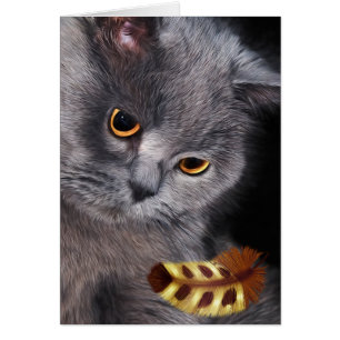 British Short-Hair Cat Lover Painting Blank