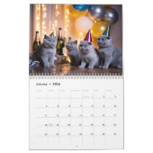 British Shorthair Calendar カレンダー (1月 2026)