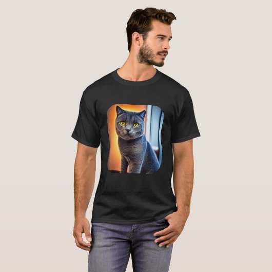 British Shorthair Cat 6 Tシャツ (正面フル)