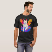 British Shorthair Cat Angel Wings Tシャツ (正面フル)