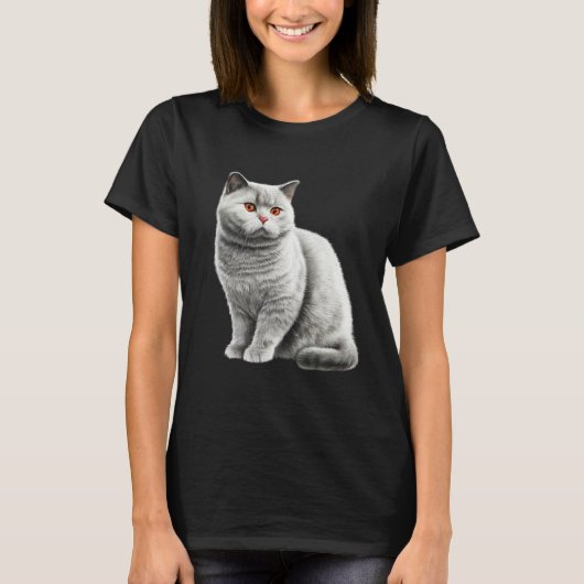 British Shorthair Cat Cat Tシャツ (正面)