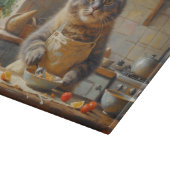 British Shorthair Cat Cooking in Kitchen カッティングボード (角)