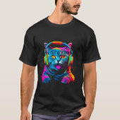 British Shorthair Cat Dj Festival Tシャツ (正面)