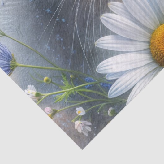 British Shorthair Cat Floral Art 薄葉紙 (詳細)