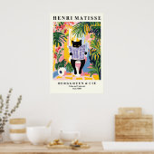 British Shorthair Cat on a Toilet Print - Matisse ポスター (キッチン)
