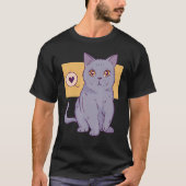 British Shorthair Cat Owner Animal  Cute Tシャツ (正面)