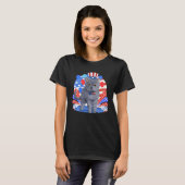 British Shorthair Merica 4th of July American Flag Tシャツ (正面フル)
