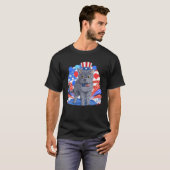 British Shorthair Merica 4th of July American Flag Tシャツ (正面フル)