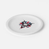 British Skull England UK Flag Premium T-Shirt (1) ペーパープレート (アングル)