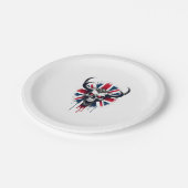 British Skull England UK Flag Premium T-Shirt (2) ペーパープレート (アングル)