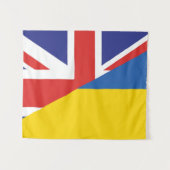 British support towards Ukraine Sherpa Blanket タペストリー (正面(横))