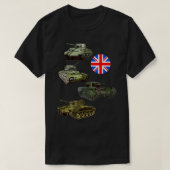 British Tanks WW2 Cromwell Matilda  Tシャツ (デザイン正面)