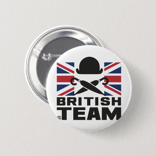 BRITISH TEAM 2 缶バッジ (正面&裏面)