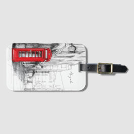 British Travel ID with Red Phone Booth ラゲッジタグ