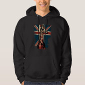 British UK Giraffe on Great Britain Giraffe パーカ (正面)
