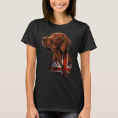 British UK Vizsla on Great Britain Vizsla Tシャツ (正面)