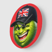 British Union Jack cap wall clock ラージ壁時計 (傾斜)