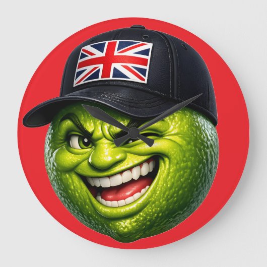 British Union Jack cap wall clock ラージ壁時計 (正面)