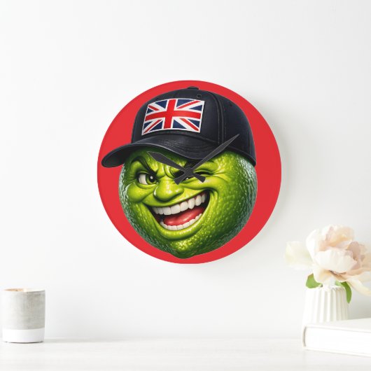 British Union Jack cap wall clock ラージ壁時計 (ホーム)