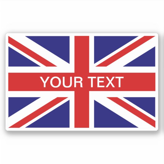 British Union Jack Flag custom vinyl sticker シール (正面)
