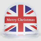 British Union Jack flag snow globe with photo (正面)