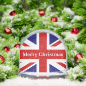 British Union Jack flag snow globe with photo (クリスマス)