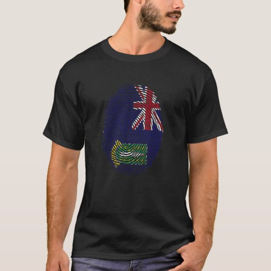 British Virgin Islands fingerprint flag Tシャツ (正面)