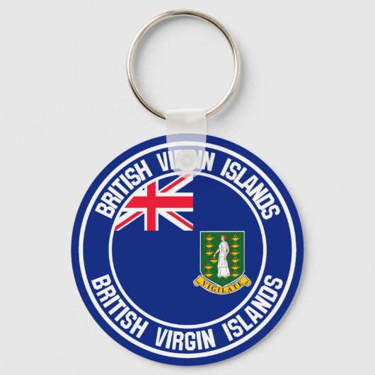 British Virgin Islands Round Emblem キーホルダー (正面)