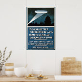 British WWI Propaganda Poster Zeppelin warning Art ポスター (キッチン)