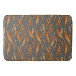 British Yorkshire Canary Gray Brocade背景 バスマット