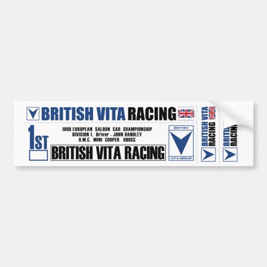 BritishVitaのステッカーシート バンパーステッカー (正面)