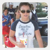 Britney Sticker Brunettes スクエアシール (正面)