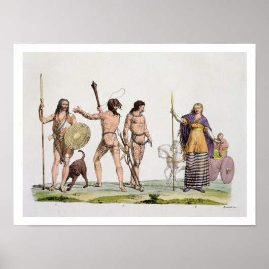 Britons, Caledonians, and Queen Boadicea, plate 4 ポスター (正面)