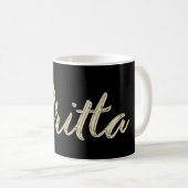 Britta white gold Handwriting Tasse Kaffeetasse コーヒーマグカップ (正面右)