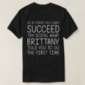BRITTANYギフト名パーソナライズされた誕生日おもしろいChr Tシャツ (デザイン正面)