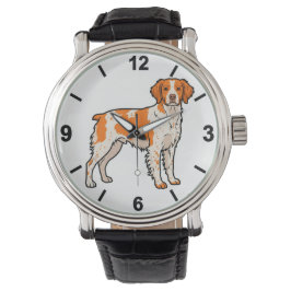 Brittany Dog Wrist Watch Sporting Pet Style 腕時計