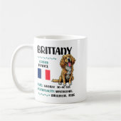 Brittany Origin Funny Brittany Dog Lover コーヒーマグカップ (左)