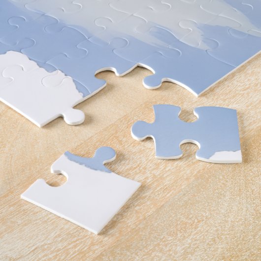 Brittany Rustic Cabin Christmas Winter Art ジグソーパズル (側面)