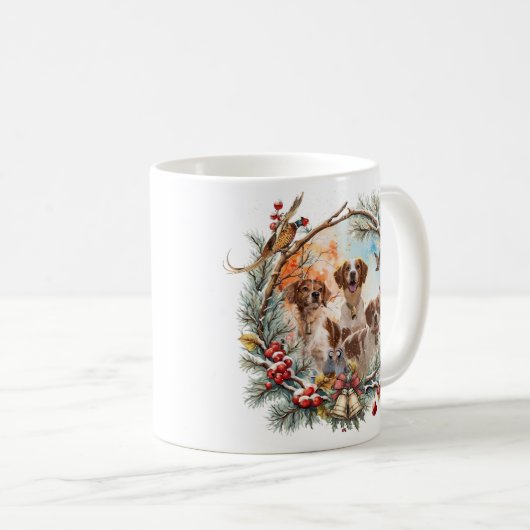  Brittany Spaniel コーヒーマグカップ (正面右)