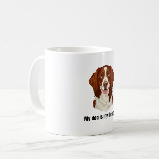 Brittany Spaniel コーヒーマグカップ (正面左)